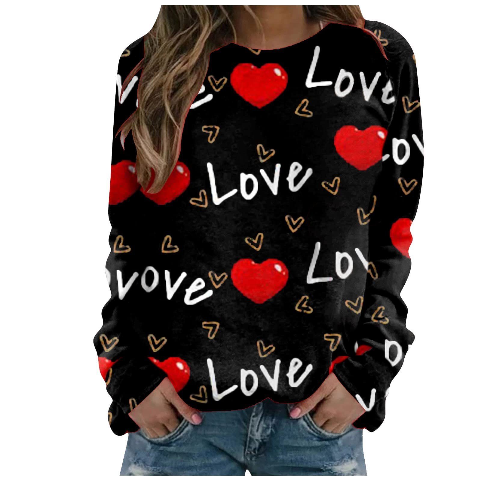 Pattern Printing Long Sleeve Loose Sweatshirt